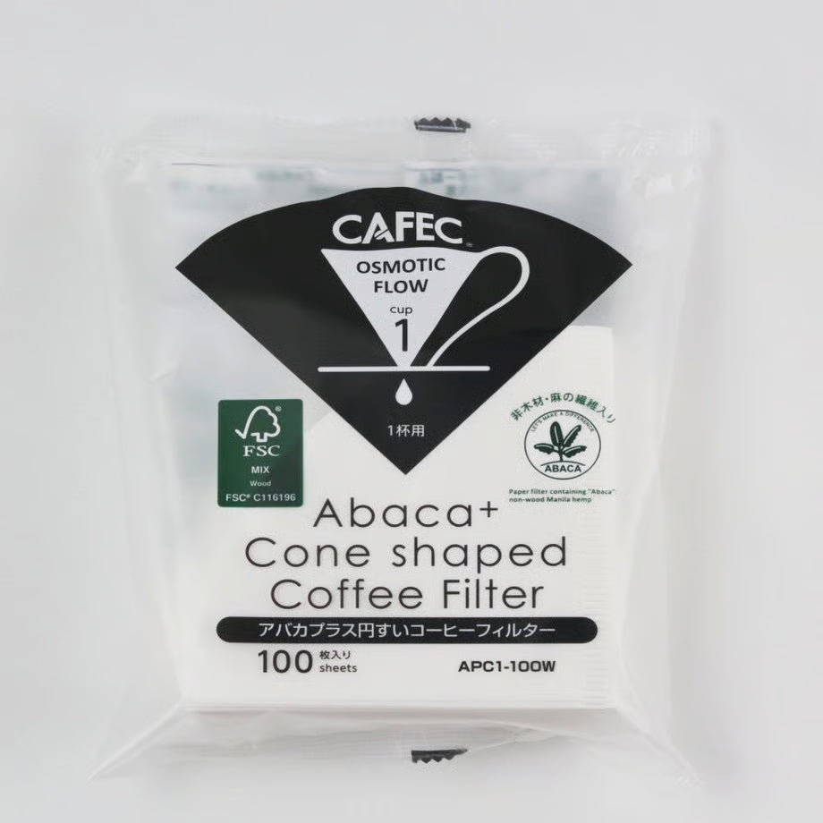 Abaca Plus Conical Coffee Filters (for 1 cup) 100 Sheets