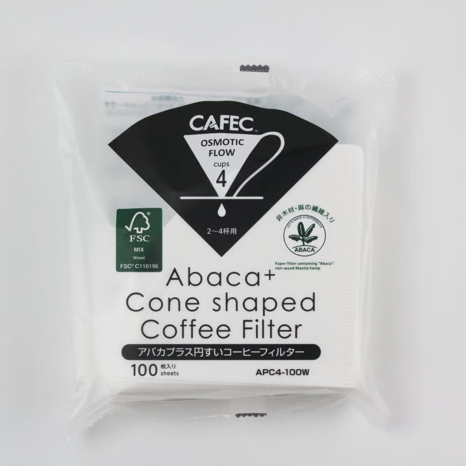 Abaca Plus Conical Coffee Filters (2-4 cups), 100 sheets